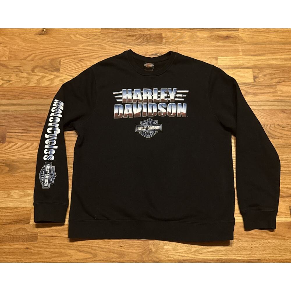 Women’s Size XL Harley-Davidson Black Crewneck Sweatshirt Chandler AZ Snake